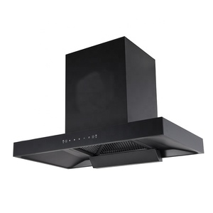<span class=keywords><strong>Hotte</strong></span> <span class=keywords><strong>de</strong></span> cuisine noire en verre trempé, boîtier en acier inoxydable, faible bruit, contrôlée par application, 900 mm, montage mural, 2 lumières LED, <span class=keywords><strong>cuivre</strong></span> - Product Image 1