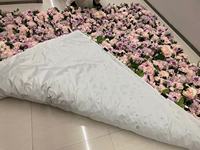 Décor de scène de mariage K01, tapis floral de fond, panneau mural de fleurs en soie rose, toile de fond en tissu 3D, mur de fleurs artificielles enroulable