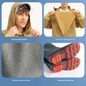 <span class=keywords><strong>Cuissardes</strong></span> de pêche en plein air pantalon complet imperméable tissu tricoté pour creuser des racines de lotus <span class=keywords><strong>Cuissardes</strong></span> de pêche imperméables maximales - Product Image 4