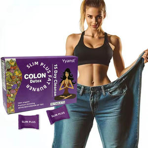 Comprimés de détoxification du côlon pour adultes, brûleur de graisse, 15 jours, Slim Plus, avec détoxification rapide, soutien énergétique et digestion, OEM/ODM - Product Image 1