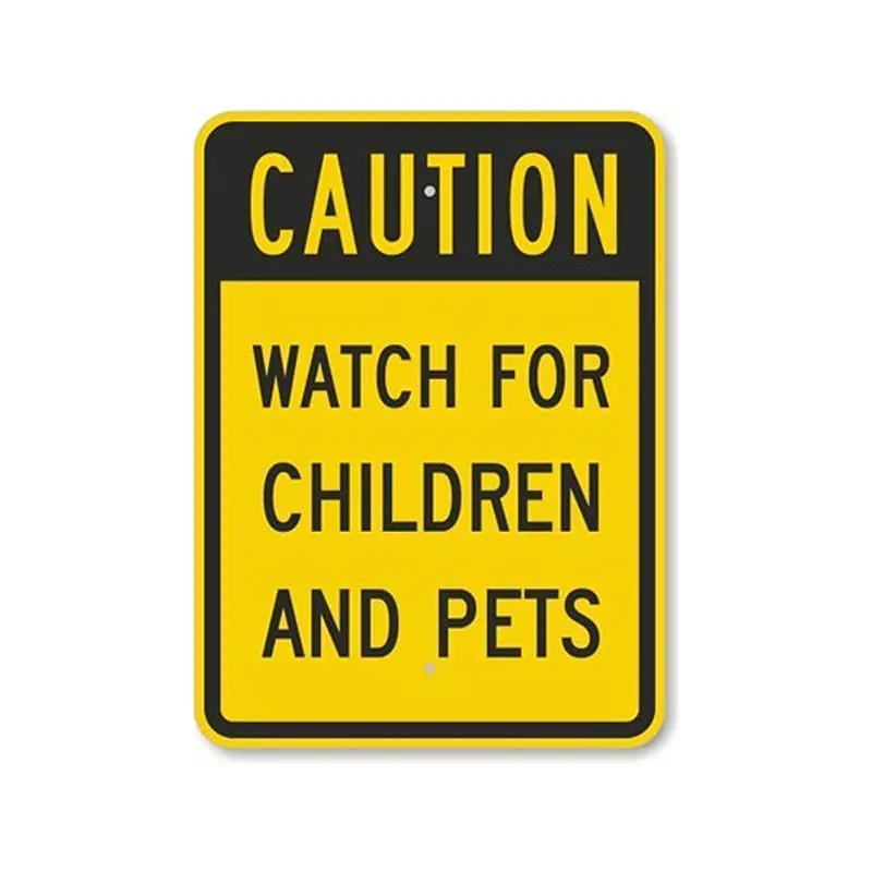Tanda peringatan logam timah aluminium kustom, arloji tanda peringatan untuk anak dan Jalan hewan peliharaan