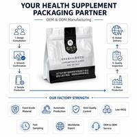 Sachet d'emballage personnalisé imprimé avec fermeture éclair pour poudre protéinée, qualité alimentaire, haute barrière, refermable, pour compléments nutritionnels