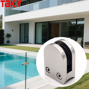 Morsetto per Vetro da Doccia in Acciaio Inox Resistente, Montaggio a Parete, <span class=keywords><strong>Cerniera</strong></span> Quadrata per Vetro da Bagno - Product Image 1