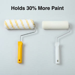 Rodillo de Pintura Acrílica de Poliéster de 9 Pulgadas con Franjas Amarillas, <span class=keywords><strong>para</strong></span> <span class=keywords><strong>Pintar</strong></span> Paredes con Pintura de Látex, Extensible, Suave como la Seda, <span class=keywords><strong>para</strong></span> Bricolaje, OEM - Product Image 3