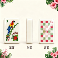 Mahjong Forêt Tropicale : 160 Tuiles en Acrylique, Jeu de Mahjong Joker, Cadeau de Collection pour Femmes et Filles