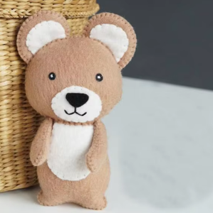 ตุ๊กตาสัตว์ป่าทำจากผ้าสักหลาด กระรอก แรคคูน สุนัขจิ้งจอก กระรอกเหม็น หมี กวาง เม่น กระต่าย บีเวอร์ ของเล่นเย็บติดกัน - Product Image 3