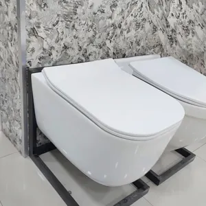 Luxury Ceramic Black Bathroom Wc Toilet travel closet sanitary care face wash sink and toilets square toilette squat pan unit