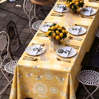 Nappe Jacquard Vintage Noire Motif Mandala Cheval, Housse de Table Tissée pour Mariage, Banquet, Fête de Jardin, Décoration d'Hôtel