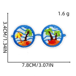 Summer Holiday Style Embroidered Iron on <b>Hat</b> Sun Watermelon Bikini Coco Tree Patch for Clothing <b>Hat</b> <b>Bag</b> Decoration - Product Image 3