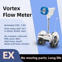 Débitmètre vortex numérique en acier inoxydable pour liquides/gaz DN50 avec enregistreur de données