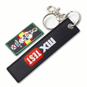 Hot Selling <b>Custom</b> Fabric <b>Keychain</b> with Cheap Embroidery Jet Tag Promotional Carabiner <b>Keychain</b> - Product Image 1
