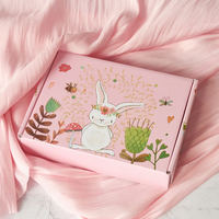 Süße Rosa Mädchenhafte Flip-Mailer-Box mit Schaumstoffauskleidung, Matter Laminierung, Ins-Style Cartoon Geschenkpapierbox mit Individuellem Logo für Versand und Souvenirs