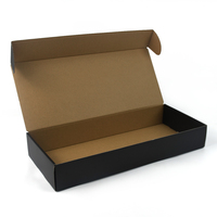 Boîtes d'expédition longues noires personnalisées en gros, en carton ondulé, pour jeux, claviers et produits électroniques