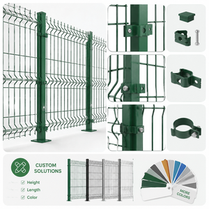 Moderner Anthrazitgrauer 3D-Zaun Gebogener Geschweißter Drahtgitterzaun PVC-Beschichteter Sicherheits-Metallzaun für Grundstücksgrenzen - Product Image 4