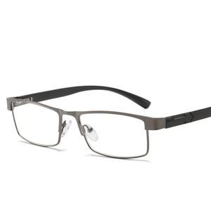 Lunettes de lecture tendance <span class=keywords><strong>pour</strong></span> hommes d'affaires, monture carrée en métal, verres en résine anti-lumière bleue, <span class=keywords><strong>presbytie</strong></span> +1.0~+4.0 - Product Image 6