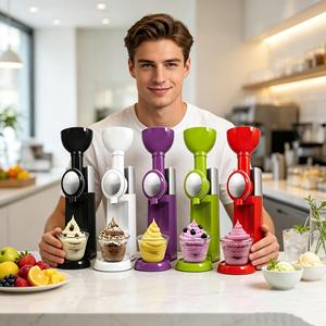 Máquina de Hielo Doméstica para Cocina, DIY, para Hacer Conos de Frutas, Postres Congelados, Helados Caseros para Aliviar el Calor del Verano, Automática - Product Image 3