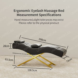 Cama de Lujo para Pestañas Union Win Curvada para Extensiones Sillón de Salón de Belleza Camilla para Pestañas Cama de Masaje para Pestañas - Product Image 2
