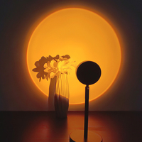 Projecteur LED avec lumière du soleil, la lumière du soleil, Projection de 10W, rotatif à 180 degrés, lumière arc-en-ciel romantique, rechargeable par USB, pour Photo