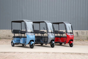 Triciclo Eléctrico de 48v 60v con Carrocería Abierta, Tres Asientos Ajustables para Uso Doméstico, Vehículo Pequeño de Pedales para Dos Personas - Product Image 3