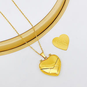 Collier enveloppe en acier inoxydable gravable personnalisé 2026 <span class=keywords><strong>avec</strong></span> fermoir magnétique, pendentif en forme de cœur, cadeau pour la Saint-Valentin - Product Image 2