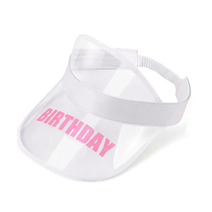 Casquette avec visière transparente en PVC léger, motif anniversaire, pour femmes, hommes, enfants, festivals, voyages, activités de plein air - Product Image 4