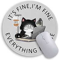 Tapis de souris Immaturus Cat, mignon, petit, antidérapant, en matériau EVA, 8,6"x8,6", accessoire de bureau pour jeux PC, voyages, pour filles, amoureuses des chats