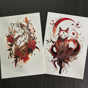 Pegatinas de tatuajes temporales de arte corporal con transferencia de agua de alta calidad, de marca OEM, en varios tamaños, con duración de 3 a 7 días. - Product Image 1