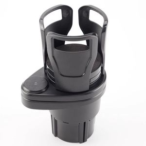 Multifunctional Car Cup Holder 1 To 2 Foldable <b>Plastic</b> Beverage Holder For Center <b>Stack</b> Armrest <b>Box</b> - Product Image 2