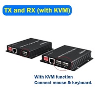 300M KVM HDMI Extender melalui Ethernet, dengan dukungan loop out IR TX RX Cascade koneksi penerima pemancar