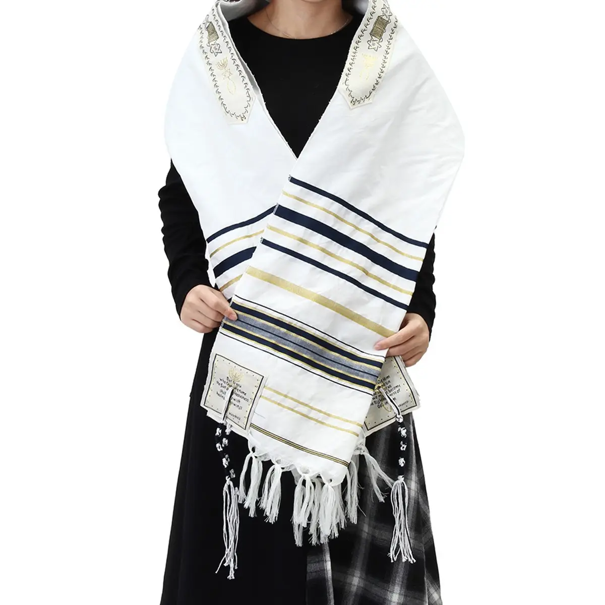Ethnic scarf Tallit Jewish prayer shawl Religious prayer scarves Israel tallit Morning prayer shawl 80x180cm Judaism