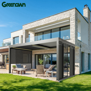 6x4 Gazebo extérieur réglable personnalisé étanche persienne toit motorisé luxe bioclimatique pergola en aluminium - Product Image 1