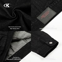 Veste en jean noir YOFA pour homme, coupe oversize, délavage vintage, manches longues, boutonnée, décontractée, OEM ODM