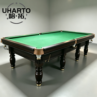 Table de billard russe à structure solide de 12 pieds avec plateau en marbre, table de billard standard