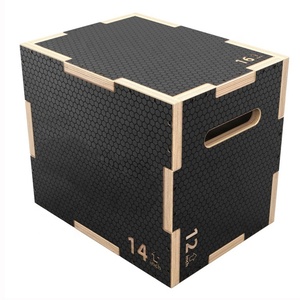 Powerman Fitness XL 30 <span class=keywords><strong>24</strong></span> <span class=keywords><strong>20</strong></span> Pulgadas, Caja Pliométrica de Madera Antideslizante 3 en 1 Negra para Saltar y Hacer Saltos, Venta al por Mayor - Product Image 2