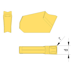 Herramientas de corte, insertos, varillas y barras soldadas, INSERTO FERVI PARA CORTE - Product Image 1