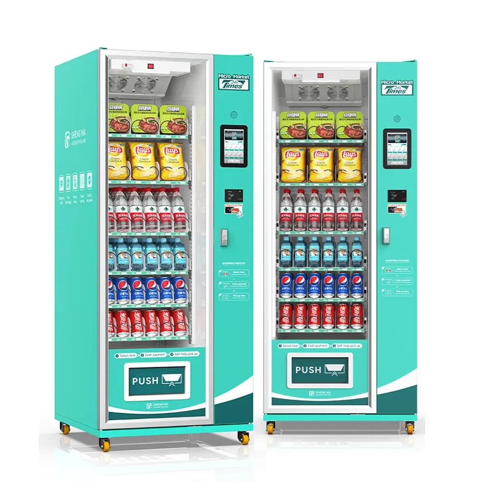 Ruang penyimpanan kapasitas tinggi otomatis terbaik vendor mesin penjual otomatis baru mesin penjual minuman beku