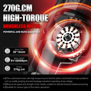 XNET Titan 270 2400mAh alto Torque Motor sin escobillas pistola <span class=keywords><strong>de</strong></span> tatuaje 5,0mm/4,0mm carrera profesional inalámbrico tatuaje pluma máquina - Product Image 2