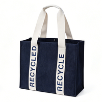 Sac fourre-tout en coton de poids moyen avec imprimé lettres, sac minimaliste pour les courses au café et les visites à la bibliothèque (Maquette rapide en 3 jours)