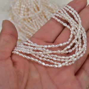 Perlas Sueltas Naturales de 3-4 mm, Forma Barroca Irregular, Hechas a Mano, para Materiales de Accesorios de Joyería DIY - Product Image 2