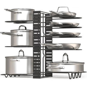 factory direct household goods custom metal kitchen storage rack bilateral pot rack
