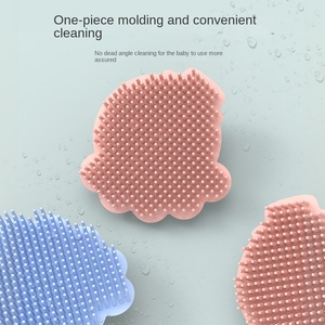 Brosse à shampooing en silicone pour bébé, forme d'animal, multifonction pour le bain des nouveau-nés, frottage de la <span class=keywords><strong>boue</strong></span>, 10x10x5cm - Product Image 4
