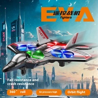 BJQ 2.4G Avion de Chasse RC en Mousse, Jouet Acrobatique, Flip 360°, Maintien d'Altitude, Mode Sans Tête, Quadricoptère avec Lumière