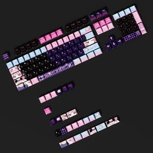 Teclas de Teclado Mecânico Magnéticas Personalizadas em PBT com Tema de Anime, Luminosas, DIY, em Inglês - Product Image 3