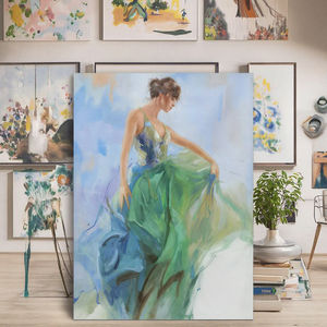 Original Art moderne <span class=keywords><strong>peinture</strong></span> à l'huile sur toile belle <span class=keywords><strong>danseuse</strong></span> <span class=keywords><strong>de</strong></span> <span class=keywords><strong>flamenco</strong></span> espagnole en robe rouge personnalisable OEM/ODM décoratif - Product Image 3