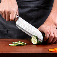 Voedselveilige Santoku-mes 30Cr13 roestvrijstalen koksmes restaurantkeuken cateringbenodigdheden scherp mes professioneel