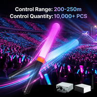 Barra de Luz LED RGB Programable Profesional de 433MHz, 3 Pilas AAA, Alcance de 250m, Control de Sincronización para un Público de Más de 100.000 Personas, Uso en Exteriores