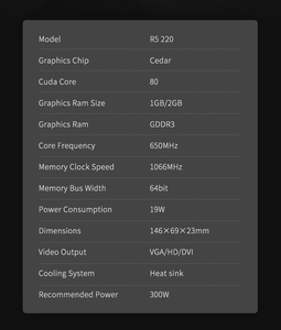 การ์ดจอ Radeon R5 220 รุ่นใหม่ล่าสุด 1/2GB GDDR3 64-bit PCI 2.0 สำหรับคอมพิวเตอร์ตั้งโต๊ะ - Product Image 3
