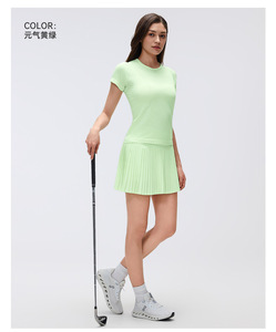 Jupe de tennis pour femme Jupe de golf Athlétique Taille haute avec poche Short intérieur Sport Workout Plissée Pickleball Jupe de golf - Product Image 4