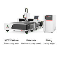 1.5KW 2KW 3KW Tôle Laser Cutter 1530E 3000*1500mm Table Unique Corte Laser Métal Machine