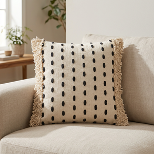 Fundas de Cojín Cuadradas Premium de Estilo Boho, Tejidas, Mezcla de Algodón y Poliéster, para Decoración de Sofá y Sala de Estar - Product Image 1